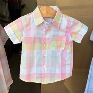 Colorful Plaid Kids Button-Down Shirt